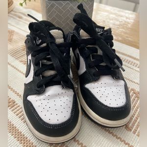 Nike Kids Dunk Low Panda Shoes Size 13C